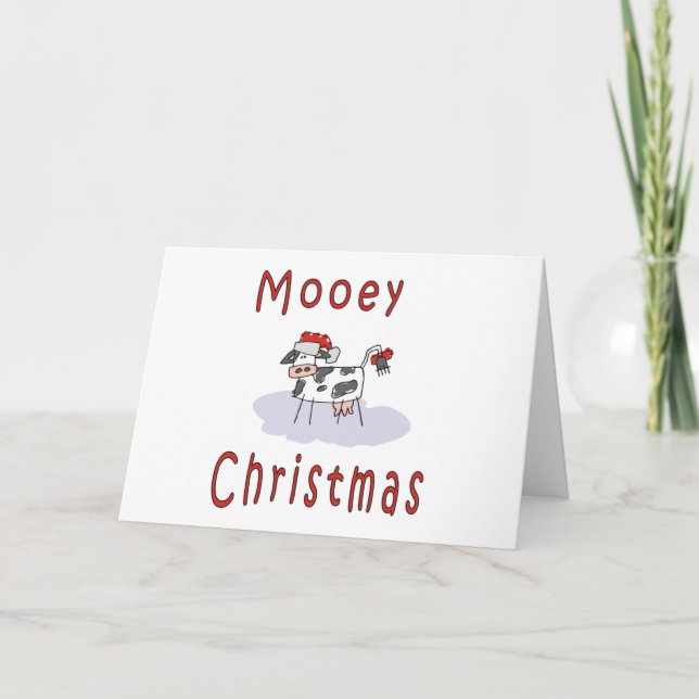 Tarjeta Festiva Navidades de Mooey (Anverso)