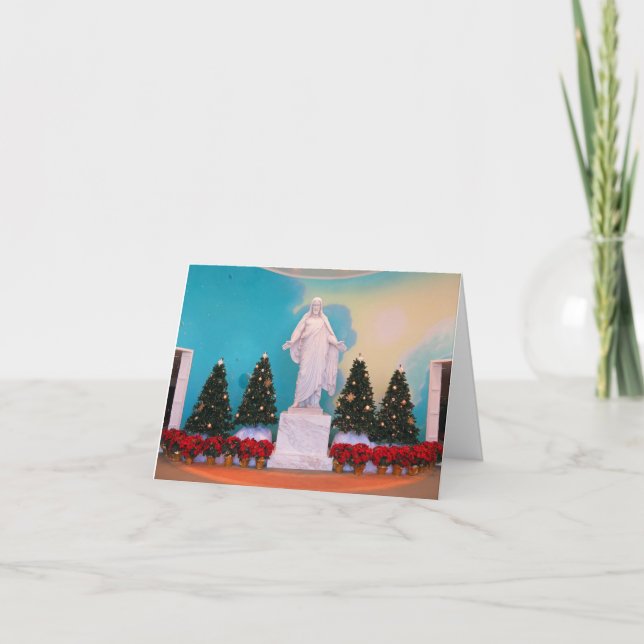 Tarjeta Festiva Navidades de Mormon Christus (Anverso)