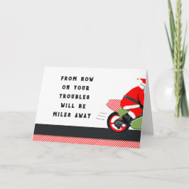 Tarjeta Festiva Navidades de motocicleta