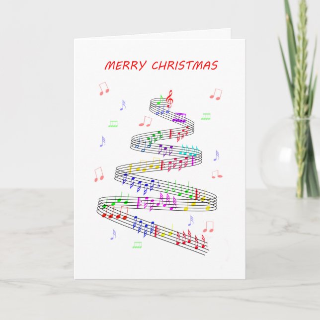 Tarjeta Festiva Navidades de Music Lover (Anverso)
