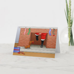 Tarjeta Festiva Navidades De Nada Más Que Un Doxie