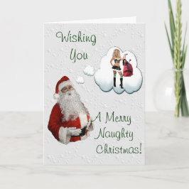 Tarjeta Festiva Navidades de Naughty Santa Naugty
