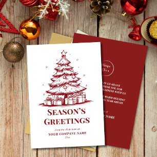 Tarjeta Festiva Navidades de negocios con logotipos de Personaliza