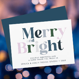 Tarjeta Festiva Navidades De Negocios De La Tipografía Brillante