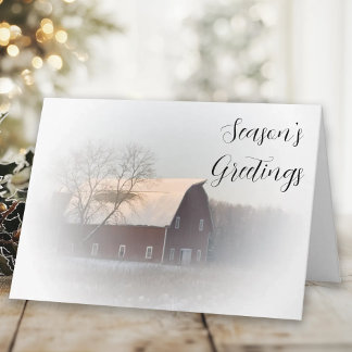 Tarjeta Festiva Navidades de negocios del Barn de los Países Rojos