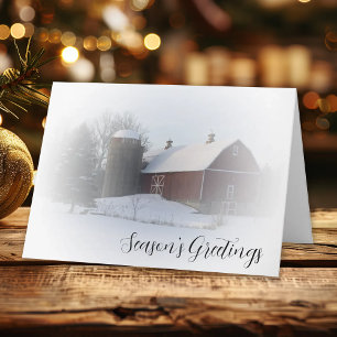 Tarjeta Festiva Navidades de negocios del Barn de los Países Rojos