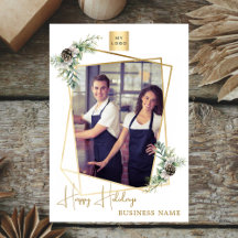 Navidades de negocios fotografía geométrica de oro