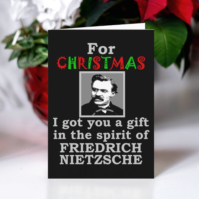 Tarjeta Festiva Navidades de Nietzsche Humor (Subido por el creador)