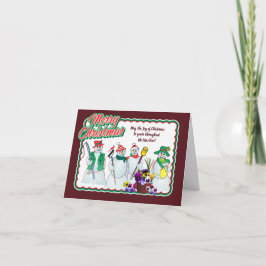 Tarjeta Festiva navidades de nieve con 23 panes