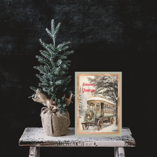 Tarjeta Festiva Navidades de Nieve de Estilo Victoriano (Subido por el creador)