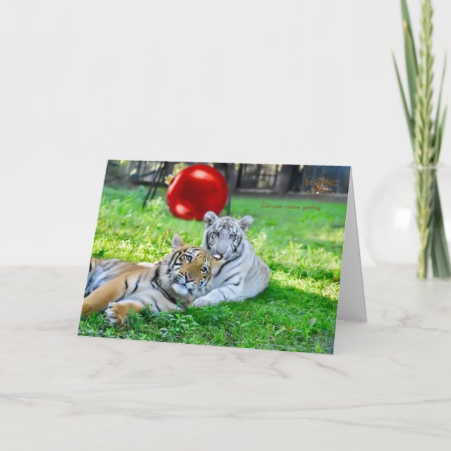 Tarjeta Festiva Navidades de niños pequeños (Anverso)