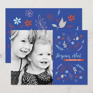 Tarjeta Festiva Navidades de Noël en Indigo