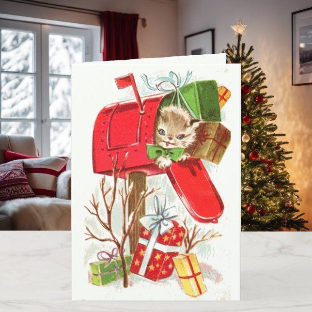 Tarjeta Festiva Navidades de nombres de niños Kitty & Puppy Person (Subido por el creador)