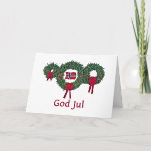 Tarjeta Festiva Navidades de Noruega 2