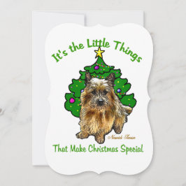 Tarjeta Festiva Navidades de Norwich Terrier
