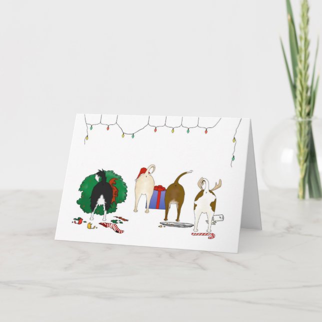 Tarjeta Festiva Navidades de Nothin' Butt A Chihuahua (Anverso)