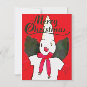 Tarjeta Festiva Navidades de Nueva Orleans Snowman
