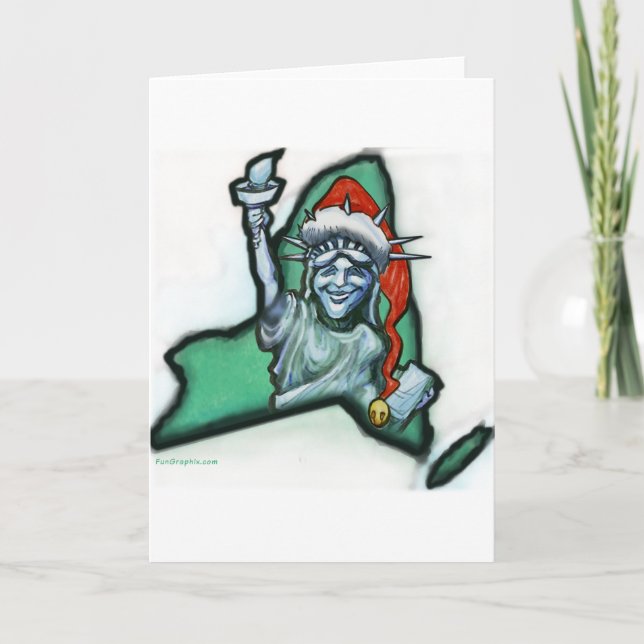 Tarjeta Festiva Navidades de Nueva York (Anverso)