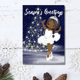 Tarjeta Festiva Navidades de Nutcracker Snow Queen Ballerina