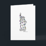 Tarjeta Festiva Navidades de NYC Hanukkah Holiday enciende Nueva Y<br><div class="desc">Las tarjetas presentan un ilustracion original de un monumento de la ciudad de Nueva York, la Estatua de la Libertad, "vestida" para la temporada de vacaciones. ¡Perfecto para Navidades o Hanukkah! Este ilustracion Chanukah también está disponible en otros productos. ¿No ves lo que estás buscando? ¿Necesita ayuda con la personalización?...</div>