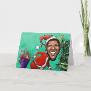 Tarjeta Festiva Navidades de Obama