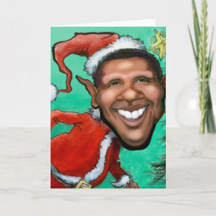 Tarjeta Festiva Navidades de Obama