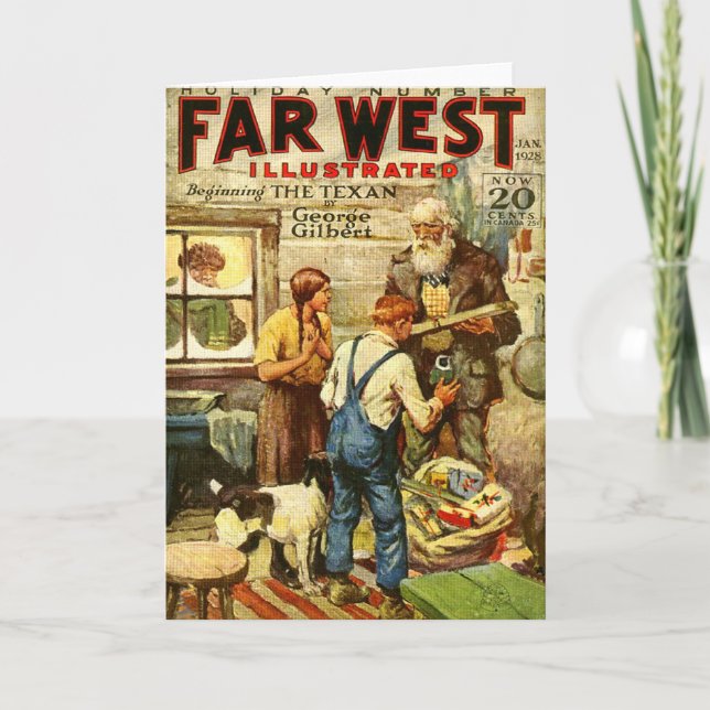 Tarjeta Festiva Navidades de Occidente 1928 (Anverso)