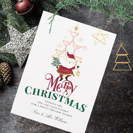 Tarjeta Festiva Navidades de oficina de Tini Bit Merry Martini San