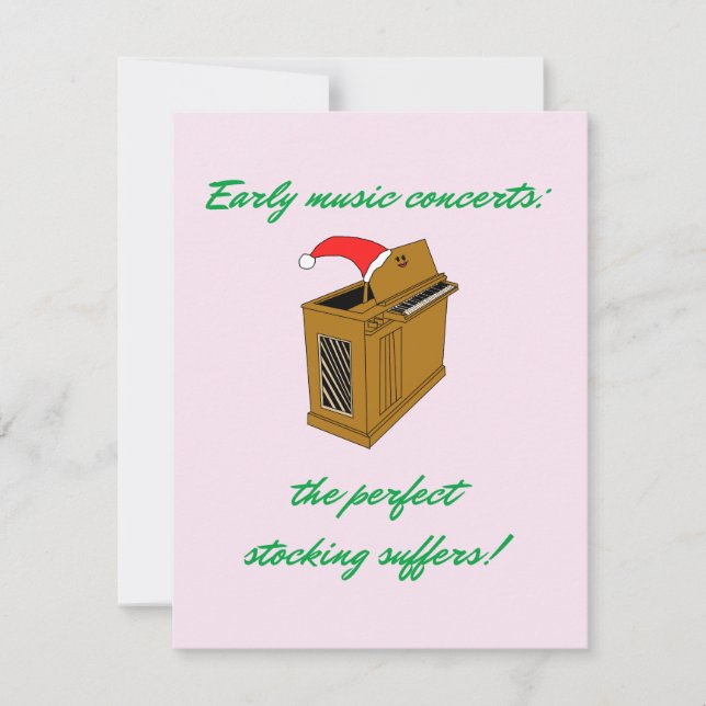 Tarjeta Festiva Navidades de órganos de Olivia (Anverso)