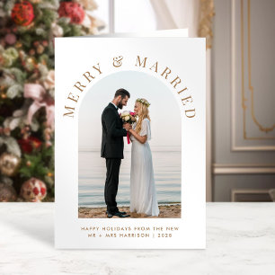 Tarjeta Festiva Navidades de oro blanco casados con arándanos