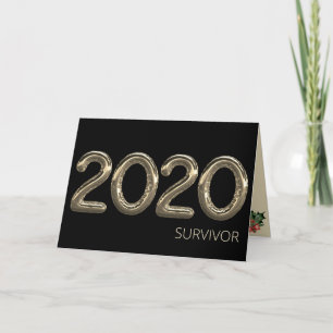 Tarjeta Festiva Navidades de oro de color negro en 2020