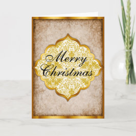 Tarjeta Festiva Navidades de oro elegantes