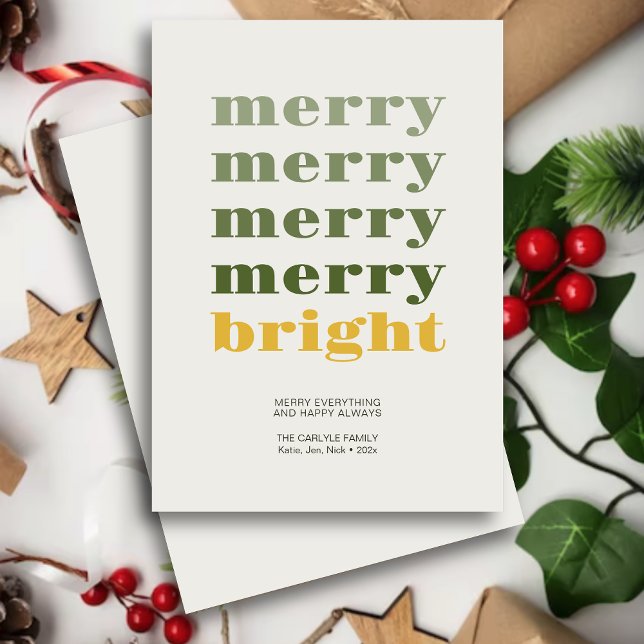 Tarjeta Festiva Navidades de oro mínimo moderno y brillante (Subido por el creador)