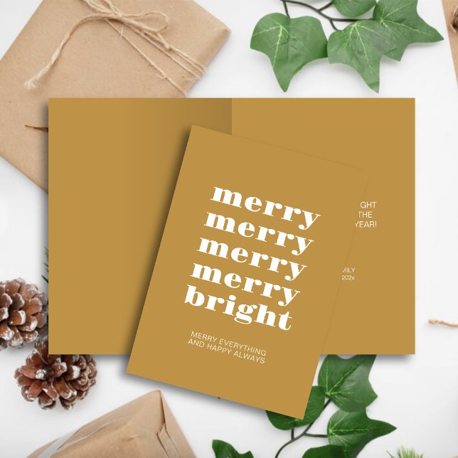 Tarjeta Festiva Navidades de oro mínimo moderno y brillante (Subido por el creador)