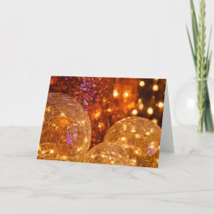 Tarjeta Festiva Navidades de oro, ornamentos de época vacacional s