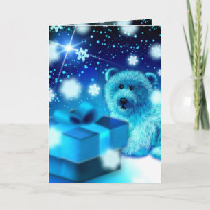 Tarjeta Festiva Navidades de oso polar