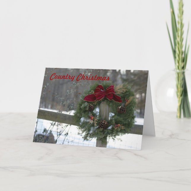 Tarjeta Festiva Navidades de país (Anverso)