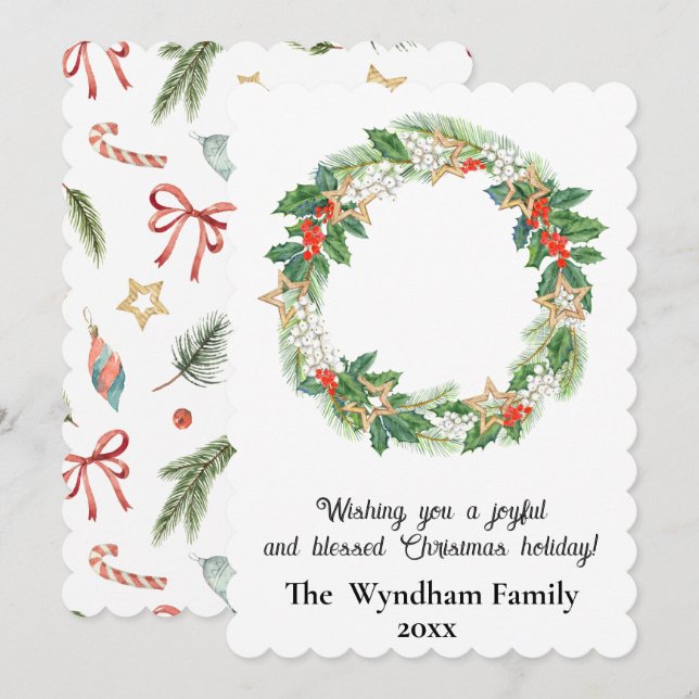 Tarjeta Festiva Navidades de país ruso festejan guerra sin foto (Anverso / Reverso)