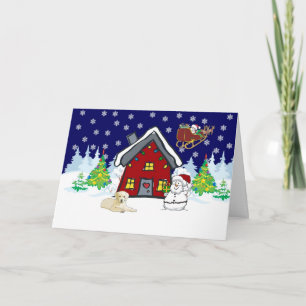 Tarjeta Festiva Navidades de países del laboratorio amarillo