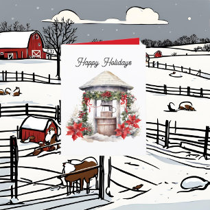 Tarjeta Festiva Navidades de países festivos pueden agregar texto