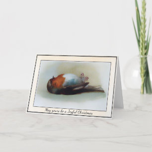 Tarjeta Festiva Navidades de pájaros muertos
