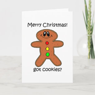 Tarjeta Festiva navidades de pan de jengibre