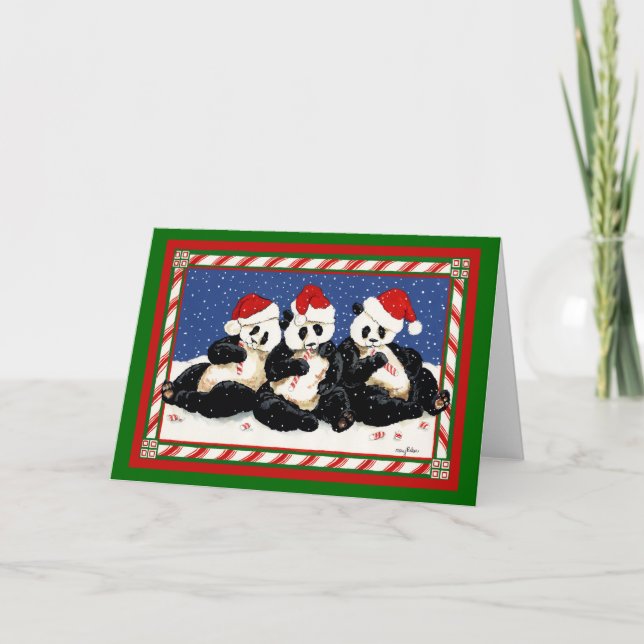 Tarjeta Festiva NAVIDADES de PANDA (Anverso)