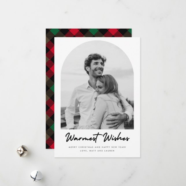 Tarjeta Festiva Navidades de parejas colocadas en fotografía artís (Anverso/Reverso In Situ)