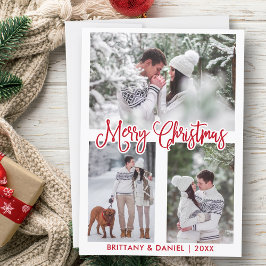 Tarjeta Festiva Navidades de parejas fotográficas Red 3