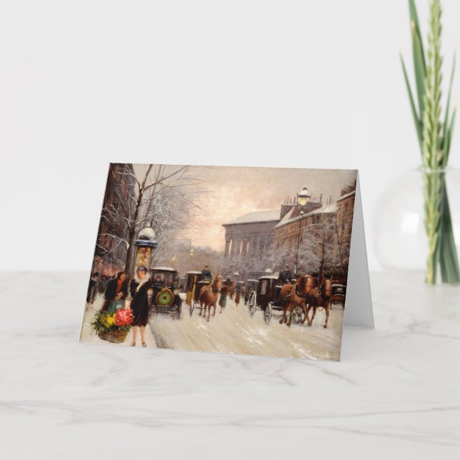 Tarjeta Festiva Navidades de París en 1941 (Anverso)