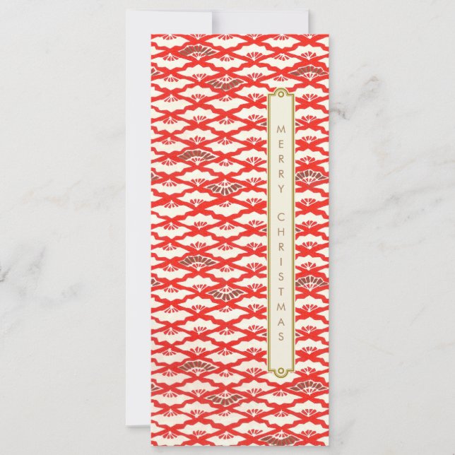 Tarjeta Festiva Navidades de patrones de origami en Japón (Anverso)