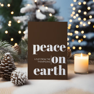 Tarjeta Festiva Navidades de Paz Personalizada en la Tierra Minima