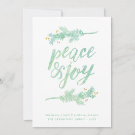 Tarjeta Festiva Navidades de Paz y Alegría de la Compañía sin vaca