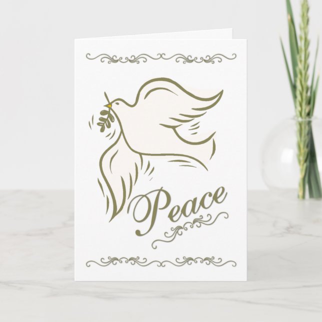 Tarjeta Festiva Navidades de Peace Dove (Anverso)
